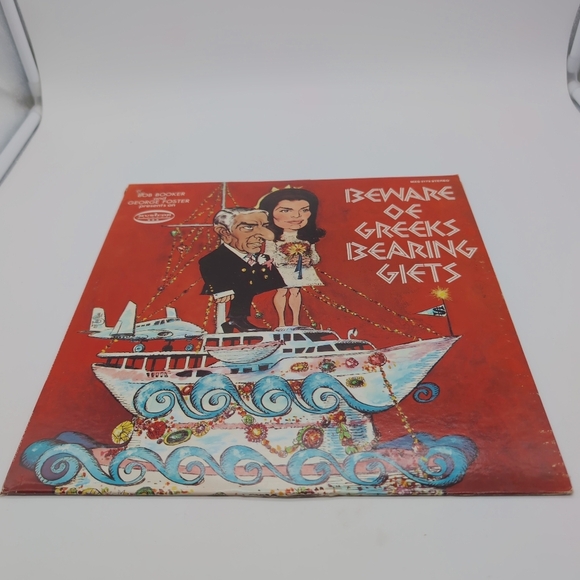 Jackie O Aristotle Onasis Beware of Greeks Bearing Gifts Parody Vinyl Record - Picture 2 of 5